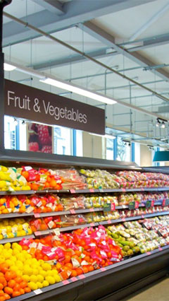 Philipsin myymälävalot saavat hedelmät ja vihannekset näyttämään tuoreilta