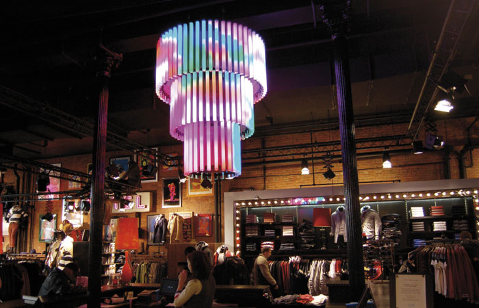 Fashion store illuminated with Philips AmbiScene lighting