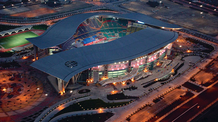 Guangzhou-olympiastadionin valaistukseen on käytetty Philipsin valaistustuotteita