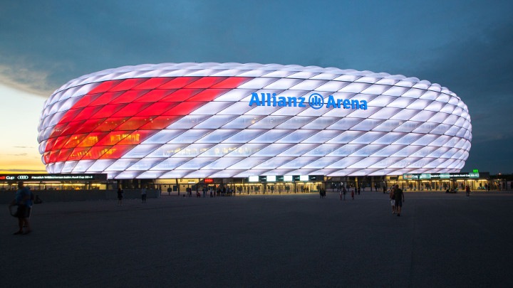 Philips LED -erikoisvalaistus Allianz Arenalla Audi Cupin aikana - urheiluvalaistus