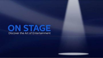 on stage